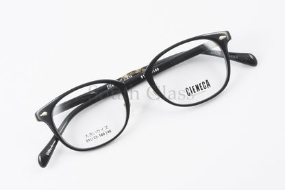 CIENEGA メガネ CN-K39 COL.1 ウェリントン コンビネーション クラシカル 大きいメガネ 顔が大きい人のメガネ ビッグサイズ ラージサイズ テンプルの長さが長い シェネガ