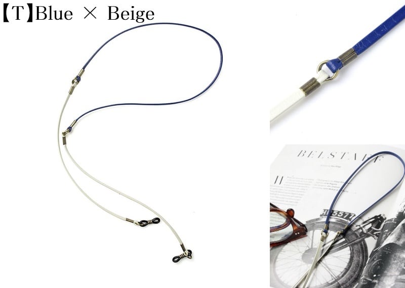 DIFFUSER 牛革 グラスコード TWO TONE GENUINE LETHER GLASS CORD SG1003 ディフューザー メガネ チェーン ストラップ カウレザー 国産 日本製