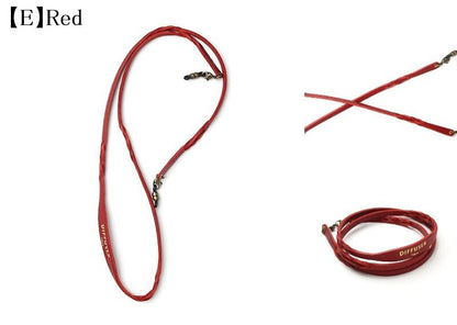 DIFFUSER 牛革 グラスコード TWISTED LEATHER SOFT BRACECODE SG1063 ディフューザー メガネ チェーン ストラップ ブレスレット イタリアンレザー 日本製