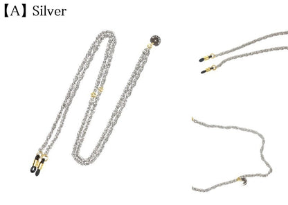 DIFFUSER グラスコード TWO RINGS JOINT METAL CODE 2 SG1142 ディフューザー メガネ チェーン ストラップ ゴールド シルバー ブラック 国産 日本製