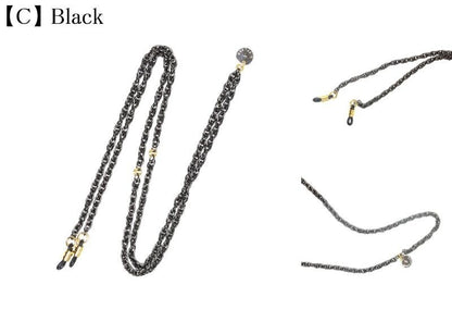DIFFUSER グラスコード TWO RINGS JOINT METAL CODE 2 SG1142 ディフューザー メガネ チェーン ストラップ ゴールド シルバー ブラック 国産 日本製