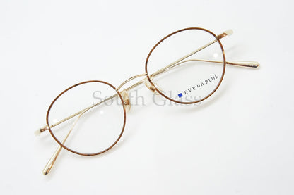 EVE un BLUE メガネ GARDEN ASTER Col.Chestnut Brown ボストン 丸メガネ イヴアンブルー 正規品
