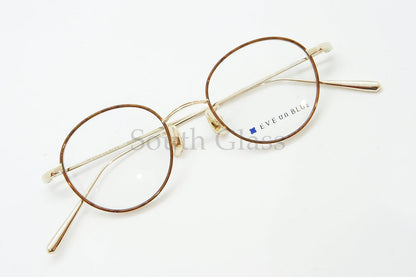 EVE un BLUE メガネ GARDEN DAISY Col.Chestnut Brown ボストン 丸メガネ イヴアンブルー 正規品