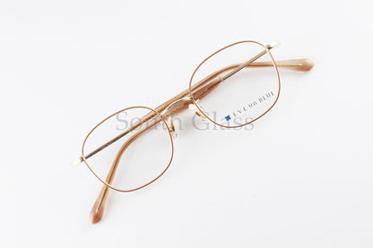 【西島 隆弘さん着用モデル】EVE un BLUE メガネ GARDEN LILY Col. Cork Brown Sasa スクエア イヴアンブルー リリィ 正規品