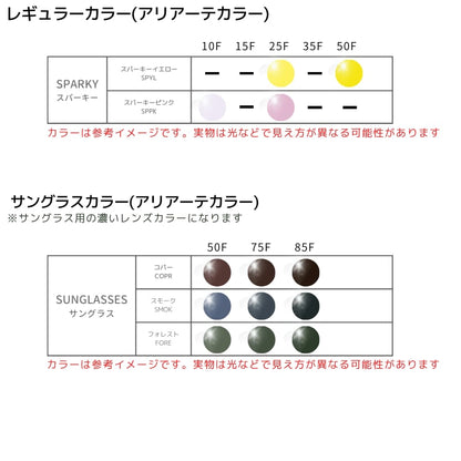 全73色 フラットカラーレンズ  ハードコート 内面マルチコート UVカット 交換用レンズ