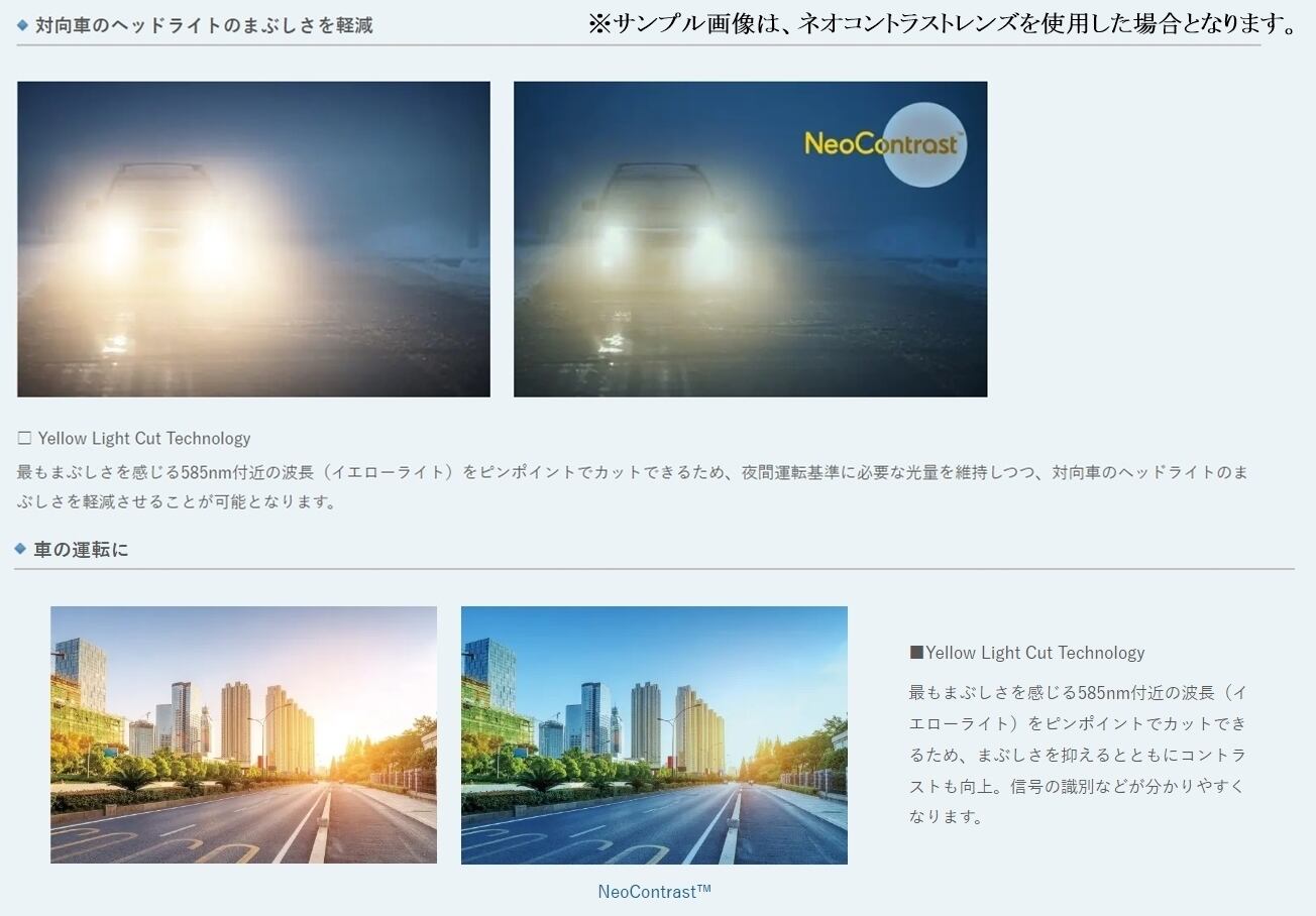 Ito Lens（イトーレンズ）ネオコントラストレンズ ネオコントラストライト UVカット ハードマルチコート 夜間運転 交換用レンズ