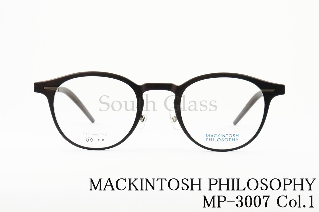 MACKINTOSH PHILOSOPHY 単式 跳ね上げ メガネ MP-3007 col.01 単式 ボストン マッキントッシュフィロソフィー 正規品
