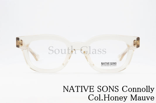 NATIVE SONS クリア メガネ Connolly Col.Honey Mauve PL-066U ウェリントン 芯張り コノリー ネイティブサンズ 正規品