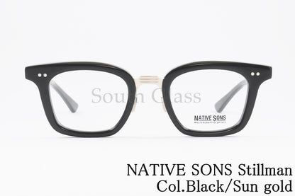 NATIVE SONS メガネ Stillman Col.Black/Sun gold PM-023E ウェリントン スクエア コンビネーション スティルマン ネイティブサンズ 正規品