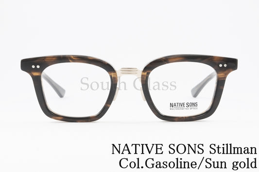 NATIVE SONS メガネ Stillman Col.Gasoline/Sun gold PM-023F ウェリントン スクエア コンビネーション スティルマン ネイティブサンズ 正規品