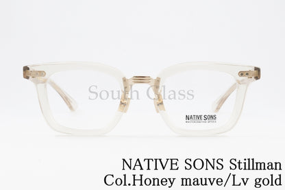 NATIVE SONS クリア メガネ Stillman Col.Honey mauve/Lv gold PM-023U ウェリントン スクエア コンビネーション スティルマン ネイティブサンズ 正規品