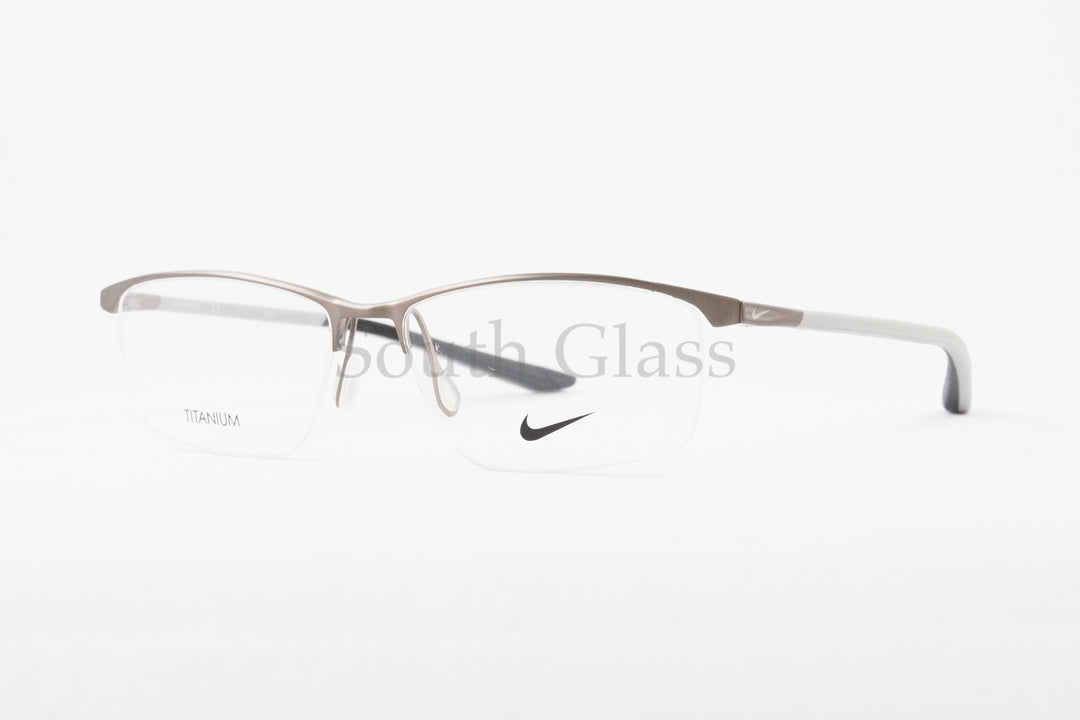 NIKE メガネ 6077AF Col.067 スクエア ナイロール ハーフリム スポーツ 軽量 ナイキ 正規品