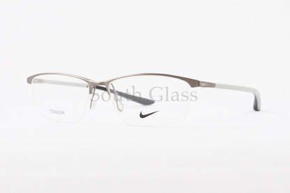 NIKE メガネ 6077AF Col.067 スクエア ナイロール ハーフリム スポーツ 軽量 ナイキ 正規品