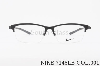 NIKE メガネ 7148LB Col.001 スクエア ナイロール ハーフリム スポーツ 軽量 ナイキ 正規品