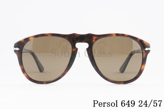 Persol 偏光 サングラス 649 24/57 ティアドロップ フレーム おしゃれ 眼鏡 メガネ ペルソール 正規品