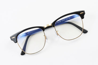 Ray-Ban ブルーライトカット RB3016 901/BF 49、51サイズ CLUBMASTER メガネ フレーム サーモント クラブマスター 正規品