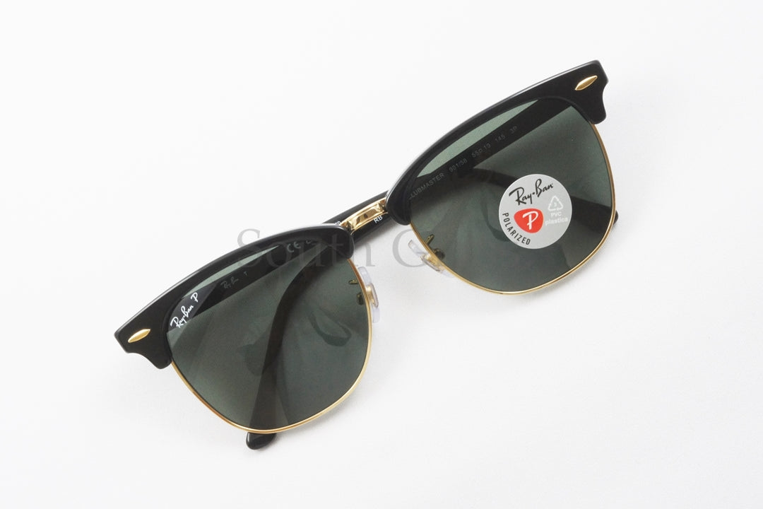 Ray-Ban 偏光 サングラス CLUBMASTER RB3016-F 901/58 55サイズ クラシック サーモント ブロー クラブマスター レイバン 正規品