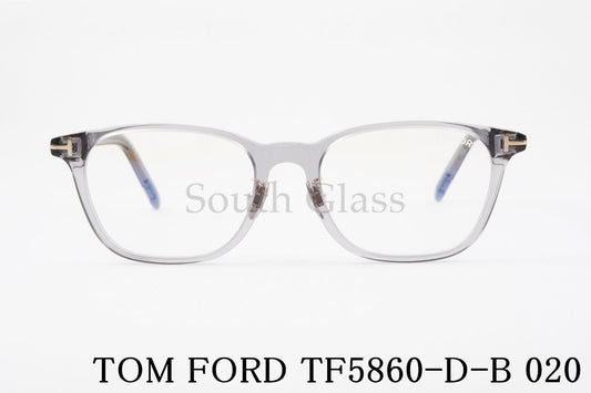 TOM FORD ブルーライトカット TF5860-D-B ECO 020 ウエリントン クリア メンズ レディース 眼鏡 おしゃれ アジアンフィット メガネ トムフォード