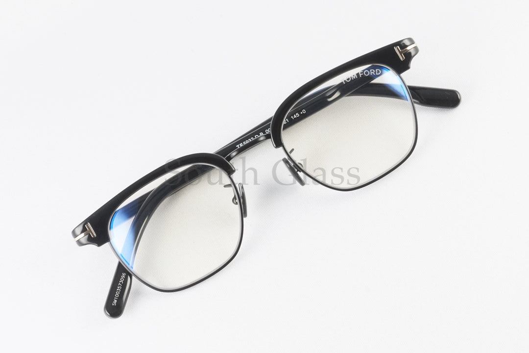 TOM FORD ブルーライトカット TF5932-D-B 001 日本限定 サーモント ブロー ウェリントン コンビネーション クラシカル メンズ レディース メガネ トムフォード