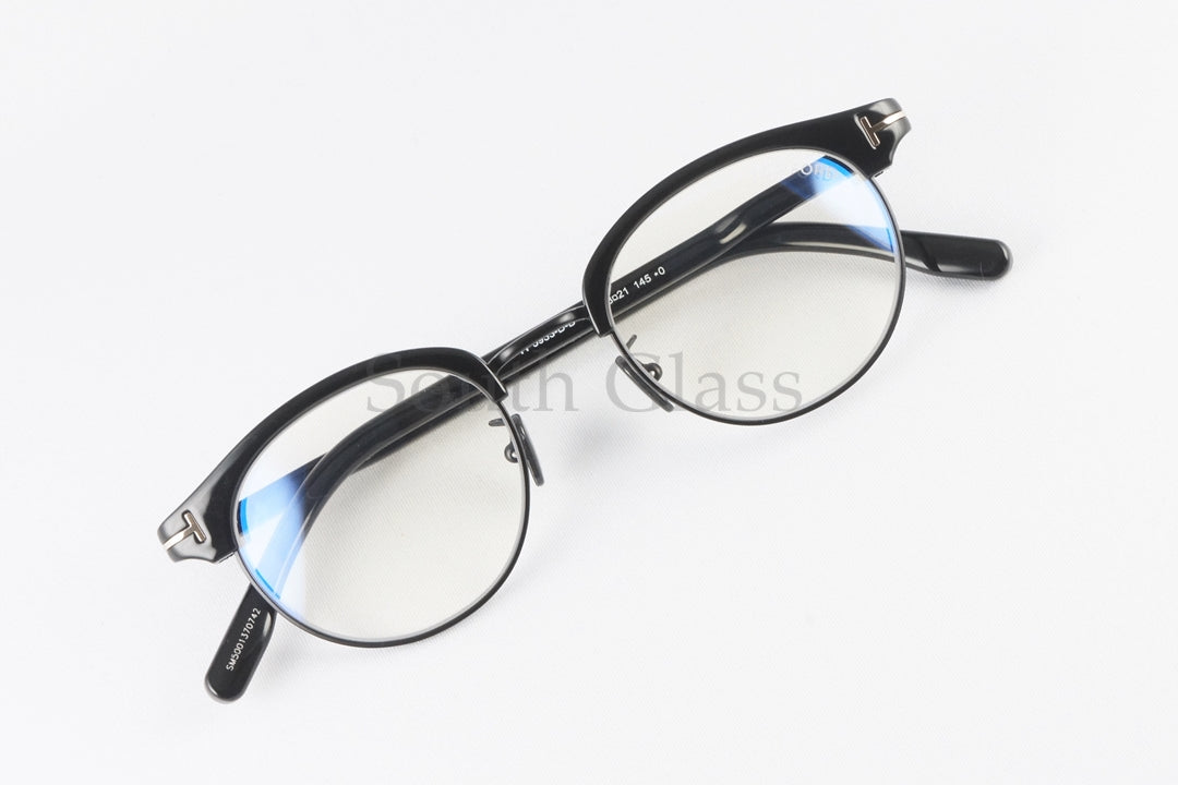 TOM FORD ブルーライトカット TF5933-D-B 001 日本限定 サーモント ブロー オーバル コンビネーション クラシカル メンズ レディース メガネ トムフォード
