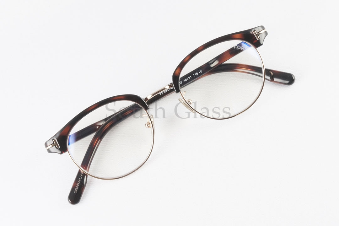 TOM FORD ブルーライトカット TF5933-D-B 052 日本限定 サーモント ブロー オーバル コンビネーション クラシカル メンズ レディース メガネ トムフォード