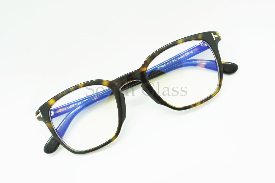 TOM FORD ブルーライトカット メガネ TF5592-D-B 052 ウェリントン メンズ レディース おしゃれ アジアンフィット トムフォード
