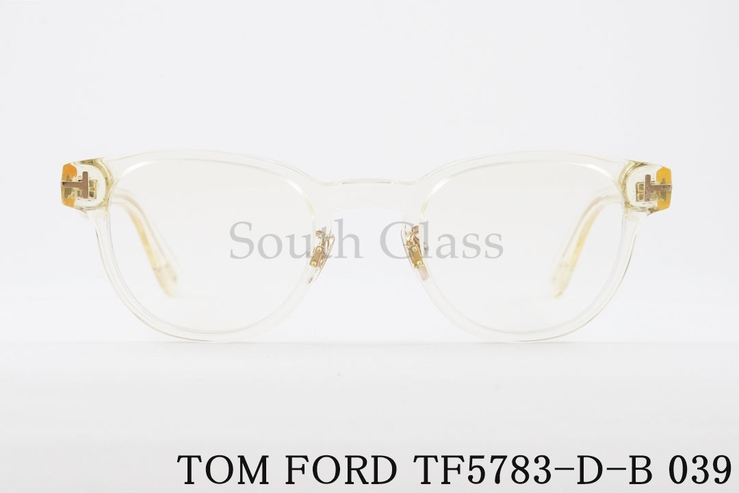 TOM FORD ブルーライトカット TF5783-D-B 039 クリア 日本限定 ウェリントン ボストン ボスリントン メンズ レディース 眼鏡 アジアンフィット メガネフレーム トムフォード