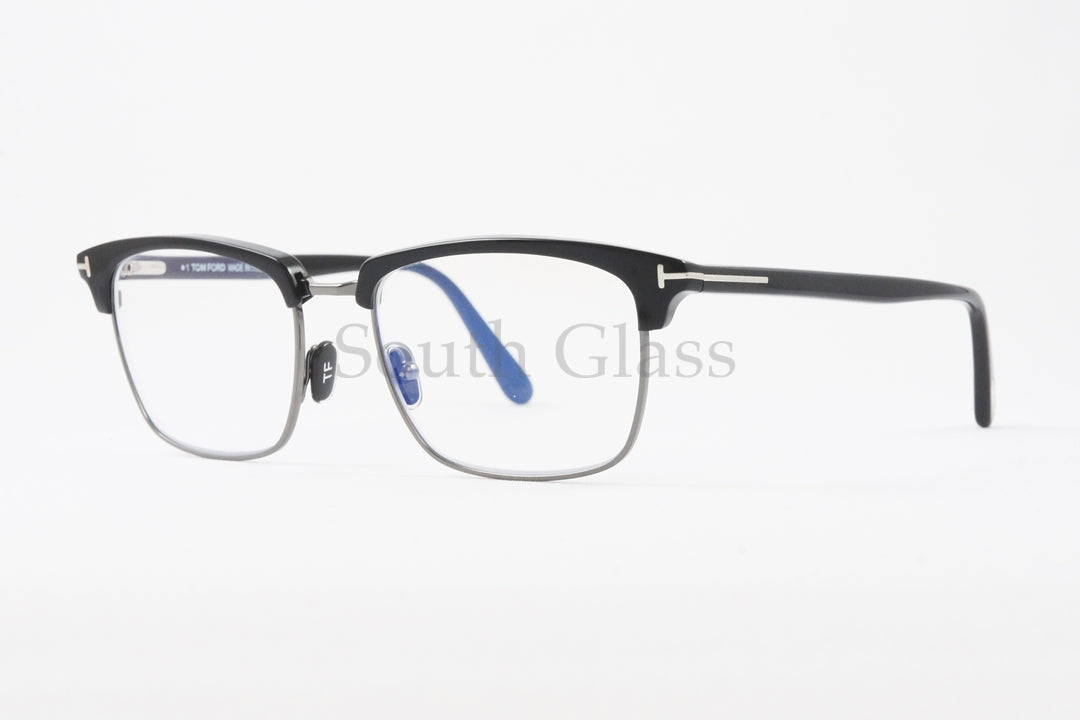 TOM FORD ブルーライトカット TF5801‐B 001 メタル サーモントブロー スクエア 眼鏡 おしゃれ アジアンフィット トムフォード 正規品