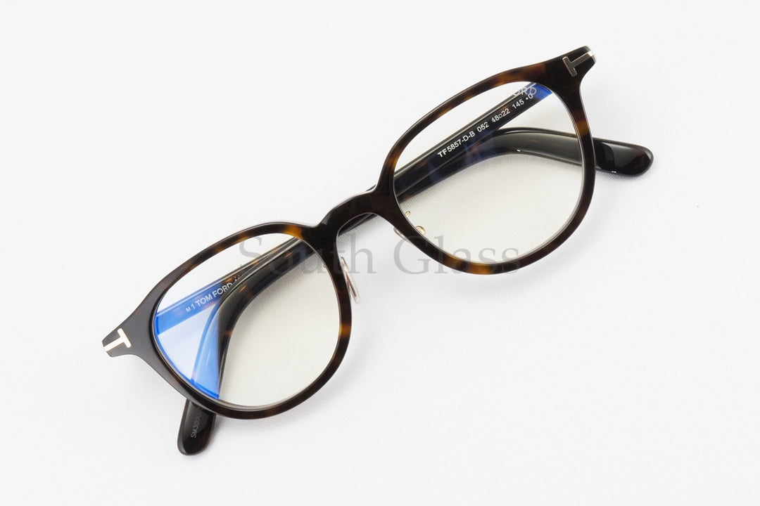 TOM FORD ブルーライトカット TF5857-D-B 052 ボスリントン メンズ レディース 眼鏡 おしゃれ アジアンフィット メガネ トムフォード