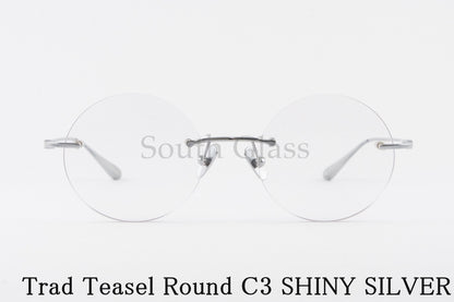 Trad メガネ Teasel Round C3 SHINY SILVER ティーゼル ツーポイント ラウンド メタル 縁無し ブルーライトカット トラッド 正規品