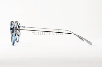 Trad 単式 跳ね上げフレーム Iris C4 Blue Sasa×Silver アイリス ボストン セル巻き メタル コンビネーション メガネ トラッド 正規品