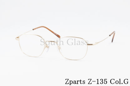 Zparts メガネ Z-135 Col.G スクエア メンズ レディース 眼鏡 おしゃれ ブランド ジーパーツ 正規品