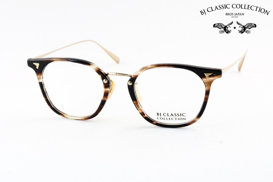 【松村北斗さん着用】BJ CLASSIC メガネ COM-563NT C-30-1 ウェリントン コンビ セルロイド チタン クラシカル BJクラシック 鯖江 日本製 正規品