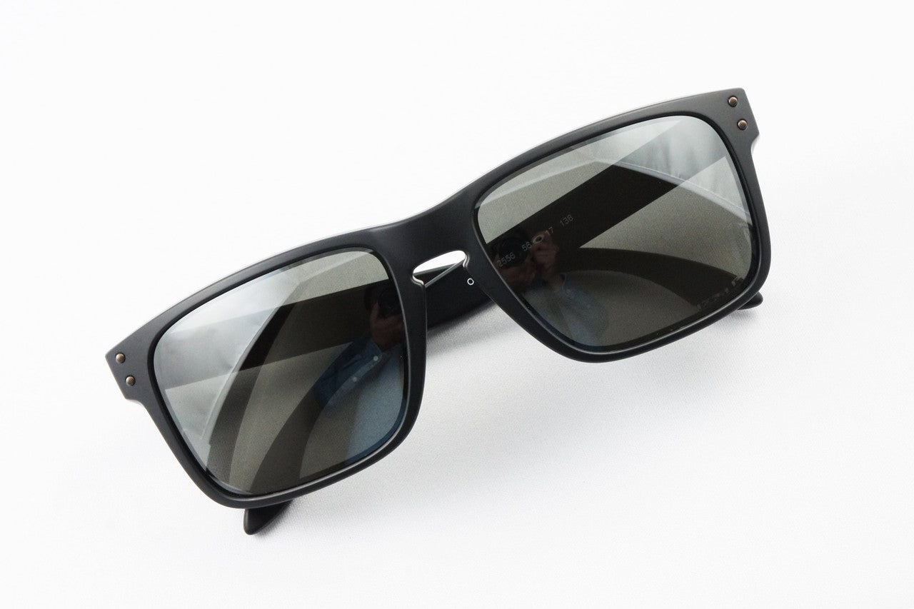 OAKLEY 偏光 サングラス HOLBROOK OO9244-2556 ウェリントン アジアンフィット ホルブルック マットブラック プリズムブラック ポラライズド オークリー 正規品