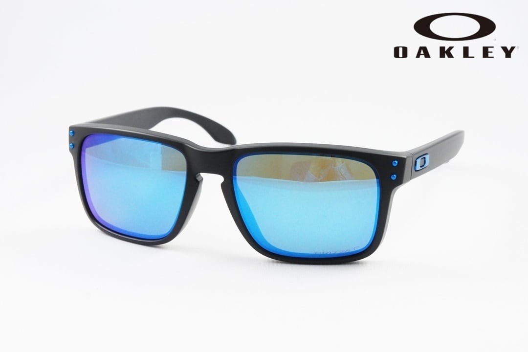 OAKLEY 偏光 サングラス HOLBROOK OO9244-4856 ウェリントン レンズ アジアンフィット ホルブルック マットブラック プリズムサファイア オークリー 正規品
