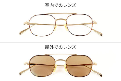 BJ CLASSIC 調光 サングラス SUNSHIFT IK-PM05 C-6-2F ツーブリッジ ウェリントン 石田一帆 チタン クラシカル サンシフト BJクラシック 鯖江 日本製 正規品