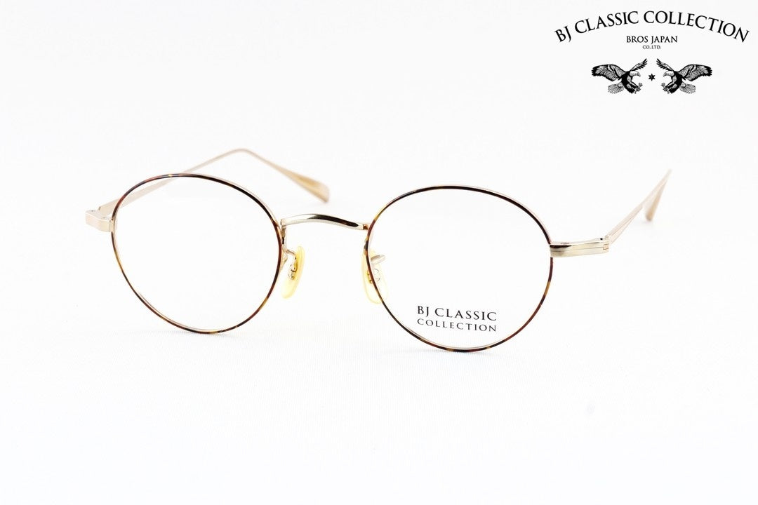 BJ CLASSIC メガネ PREM-114B S NT C-1-2F ボストン 七宝リム チタン クラシカル セル巻き BJクラシック 鯖江 日本製 正規品