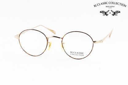 BJ CLASSIC メガネ PREM-114B S NT C-1-2F ボストン 七宝リム チタン クラシカル セル巻き BJクラシック 鯖江 日本製 正規品