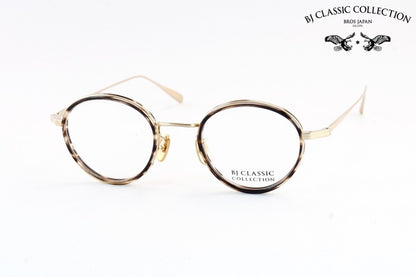 【SHIHOさん着用】BJ CLASSIC メガネ PREM-114N CW NT C-1-30 ボストン セルロイド チタン クラシカル 丸メガネ BJクラシック 鯖江 日本製 正規品