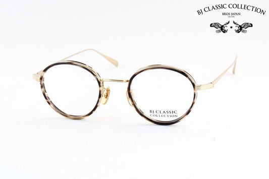 【SHIHOさん着用】BJ CLASSIC メガネ PREM-114N CW NT C-1-30 ボストン セルロイド チタン クラシカル 丸メガネ BJクラシック 鯖江 日本製 正規品