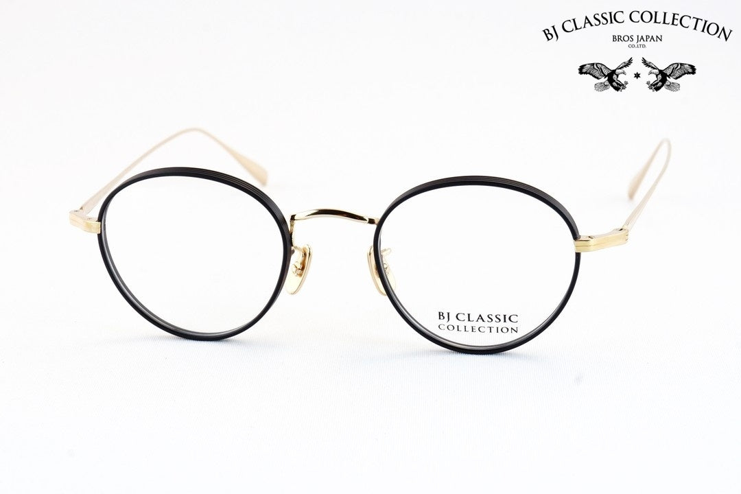 【浜辺美波さん着用モデル】BJ CLASSIC メガネ PREM-114WRN S NT C-1-1W ボストン 七宝リム チタン クラシカル BJクラシック 鯖江 日本製 正規品