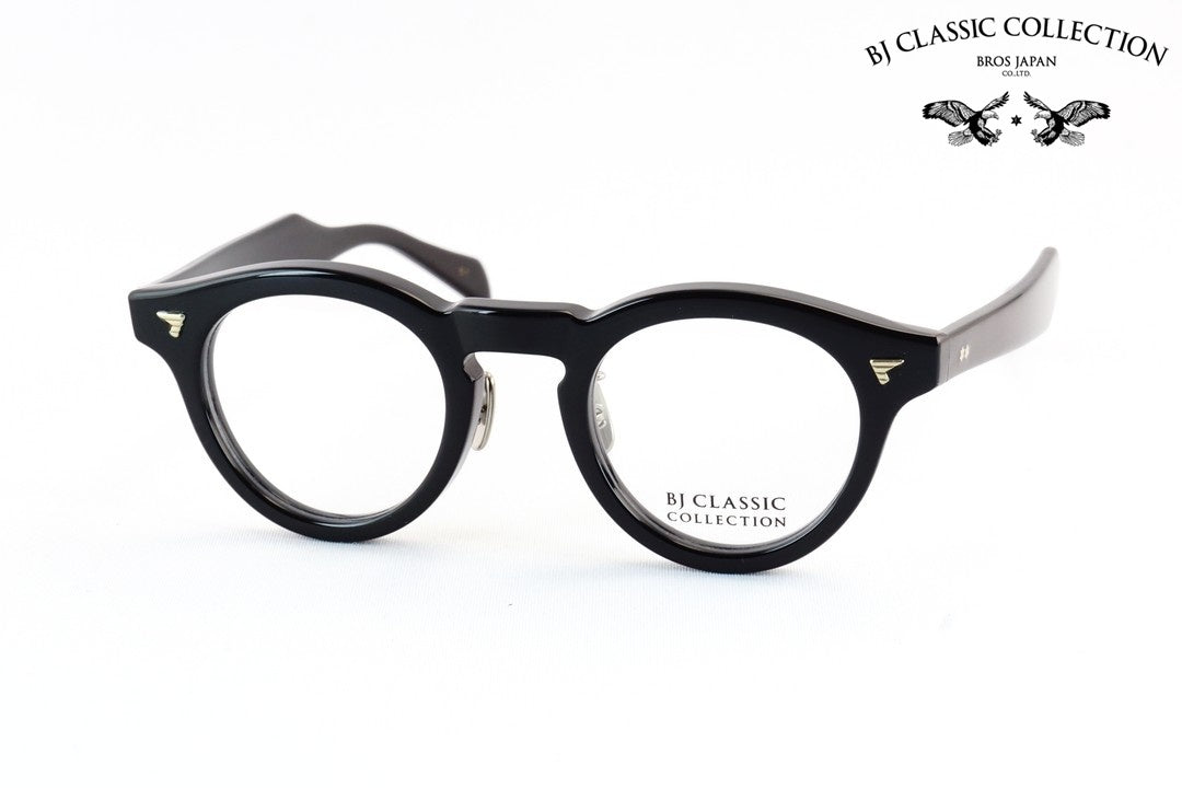BJ CLASSIC メガネ P-583MP C-1 ボストン フレンチ ヴィンテージ 太フチ セルロイド チタン クラシカル セルロイド BJクラシック 鯖江 日本製 正規品