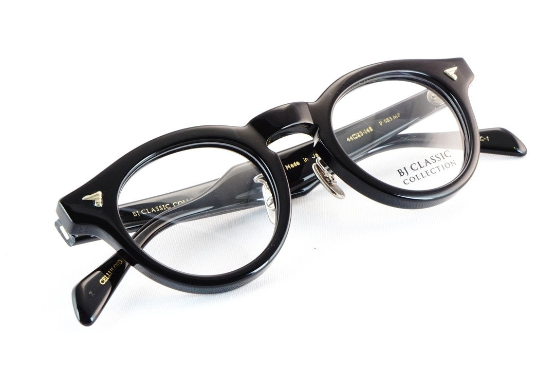 BJ CLASSIC メガネ P-583MP C-1 ボストン フレンチ ヴィンテージ 太フチ セルロイド チタン クラシカル セルロイド BJクラシック 鯖江 日本製 正規品