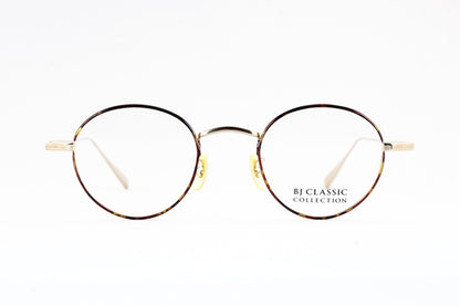 【吉野北人さん着用】BJ CLASSIC メガネ PREM-114B S NT C-1-2 ボストン 七宝リム チタン クラシカル セル巻き BJクラシック 鯖江 日本製 正規品