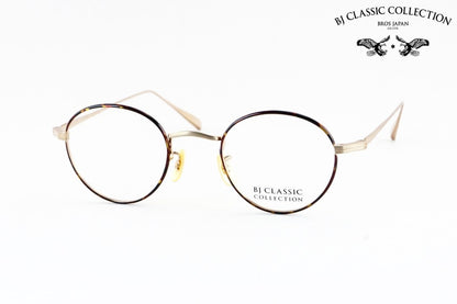 BJ CLASSIC メガネ PREM-114B S NT C-6-2 ボストン 七宝リム チタン クラシカル セル巻き BJクラシック 鯖江 日本製 正規品