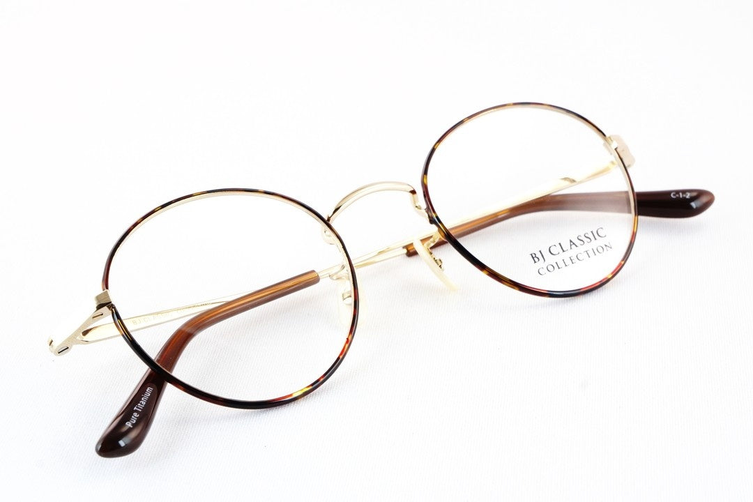 【桜井ユキさん着用】BJ CLASSIC メガネ PREM-114S ET C-1-2 ボストン 七宝リム チタン クラシカル BJクラシック 鯖江 日本製 正規品