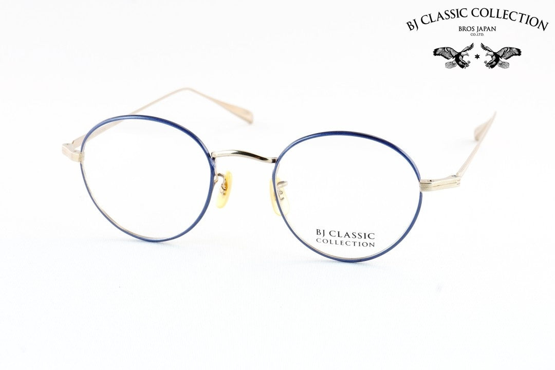 【石原さとみさん着用モデル】BJ CLASSIC メガネ PREM-114S NT C-1-6 ブルー ボストン 七宝リム チタン クラシカル BJクラシック 鯖江 日本製 正規品