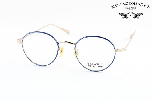 【石原さとみさん着用モデル】BJ CLASSIC メガネ PREM-114S NT C-1-6 ブルー ボストン 七宝リム チタン クラシカル BJクラシック 鯖江 日本製 正規品
