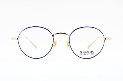 【石原さとみさん着用モデル】BJ CLASSIC メガネ PREM-114S NT C-1-6 ブルー ボストン 七宝リム チタン クラシカル BJクラシック 鯖江 日本製 正規品