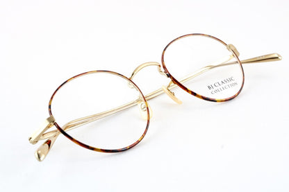 【永野芽郁さん着用モデル】BJ CLASSIC メガネ PREM-114S NT C-6-2 ボストン べっ甲カラー 七宝リム チタン クラシカル BJクラシック 鯖江 日本製 正規品
